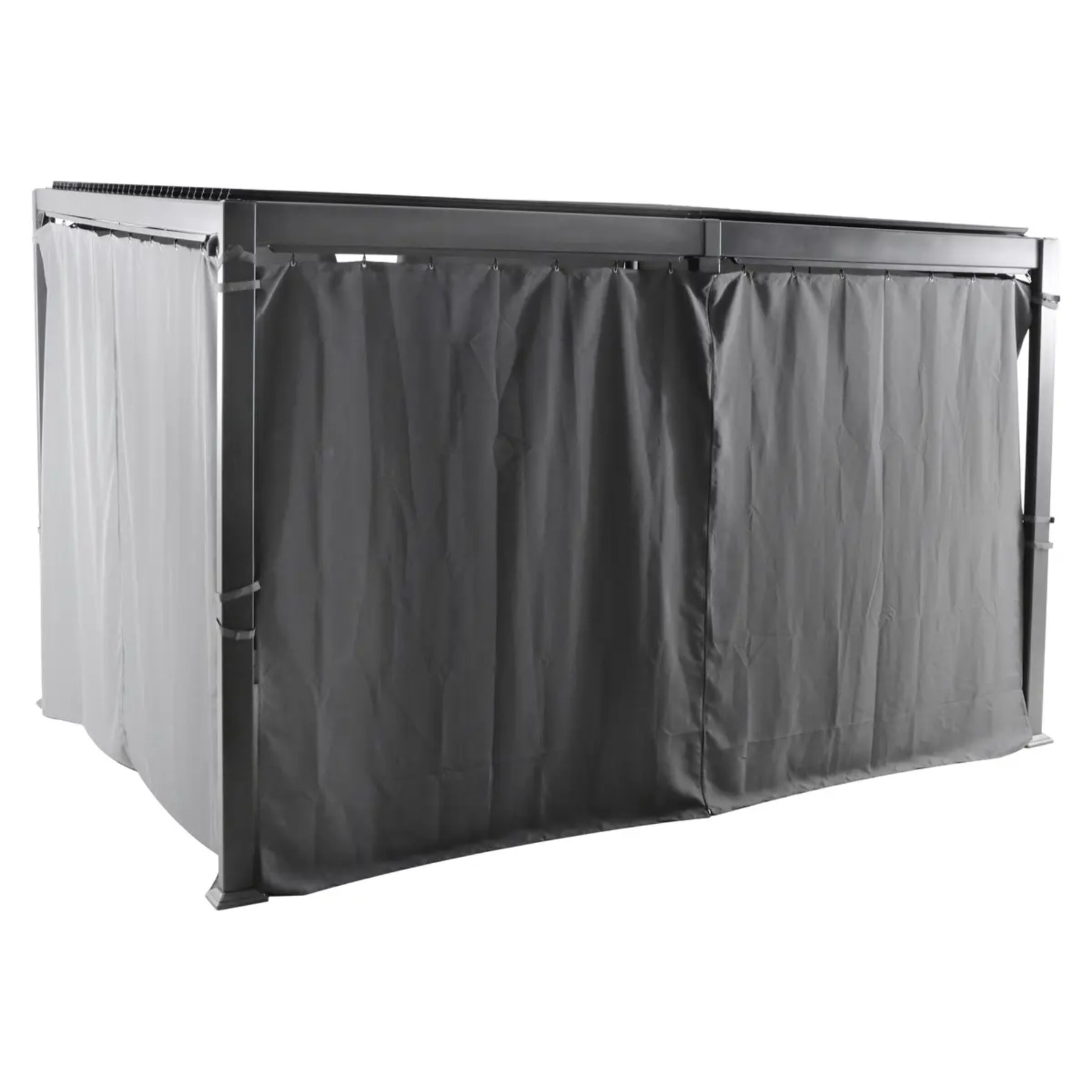 Rideaux pour pergola "Avila" ardoise 4x3m en polyester