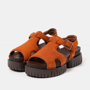 Sandalias 1882 NOBUCK DARK ORANGE-BROWN/ MADEIRA color Dark orange-brown