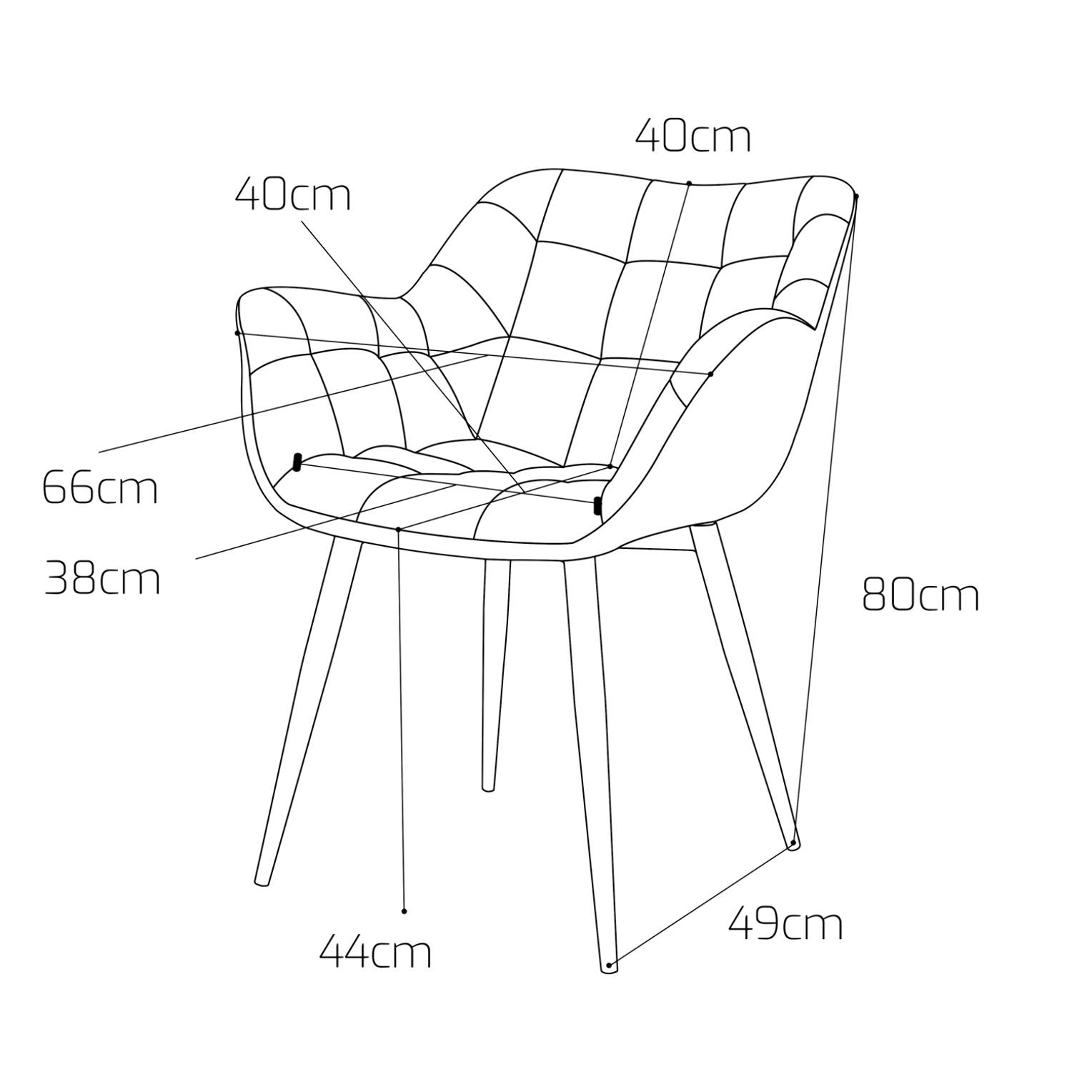 LISBONA - Sedia con braccioli in leatherette imbottita e trapuntata. Sedia da pranzo, ufficio, studio, poltroncina da lettura in stile moderno. Seduta in ecopelle colore verde alga marina