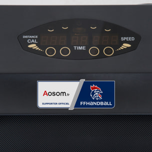 Tapis de course pliable - tapis de marche 6 Km/h max. 370 W - collaboration Aosom.fr x FFHandball - orange noir