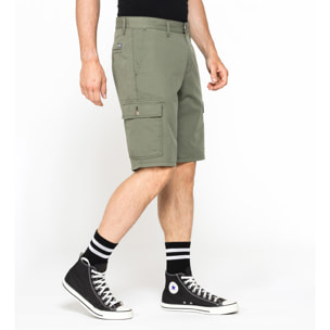 BERMUDA CARGO IN GABARDINA LEGGERA CON TASCONI