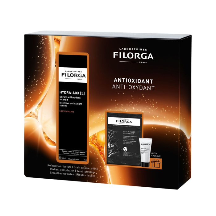 Antioxidant - Coffret Hydra-Aox 30ml + Hyalu-Filler Flash Sheet Mask 20ml + Hyalu-Filler Cream Tube 15ml