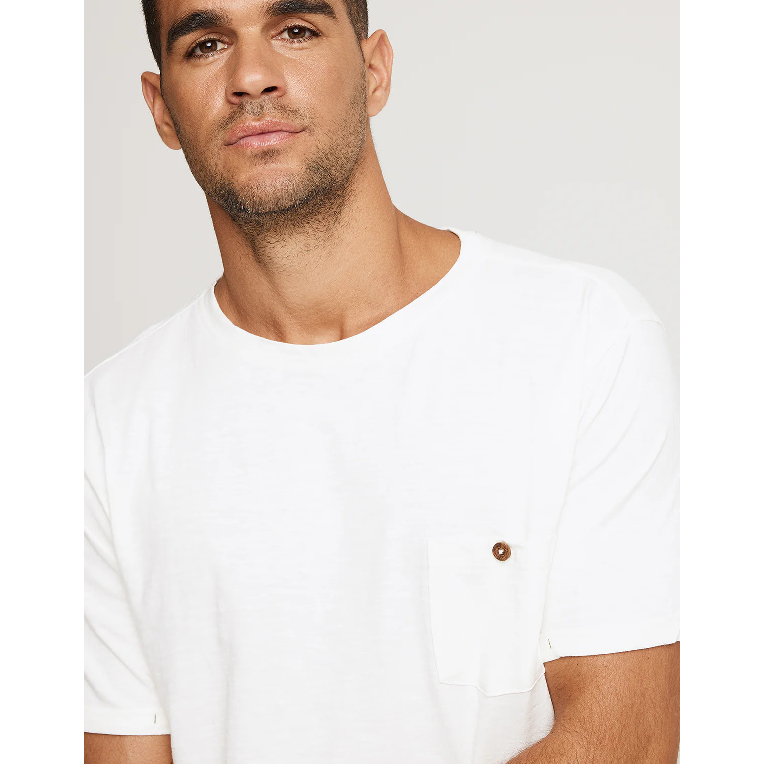 Camiseta Manga Corta Blanco - Button