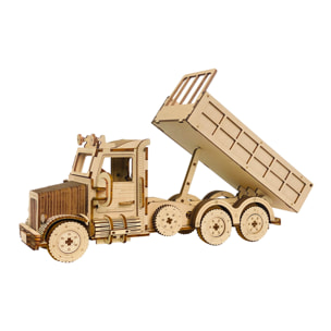 Modello in legno 3D, con movimento meccanico design di camion pesante. 190 pezzi.