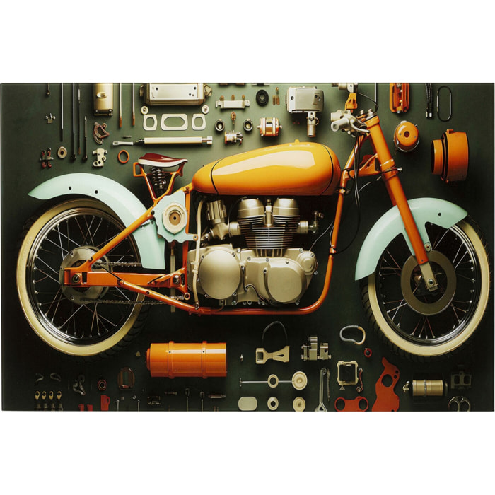 Tableau en verre garage moto 80x60cm Kare Design