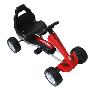 Vélo et véhicule pour enfants kart à pédales Go kart Formule 1 Racing rouge