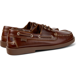 Zapatos de cordones - CAMPER Don - Marron - Cuero liso