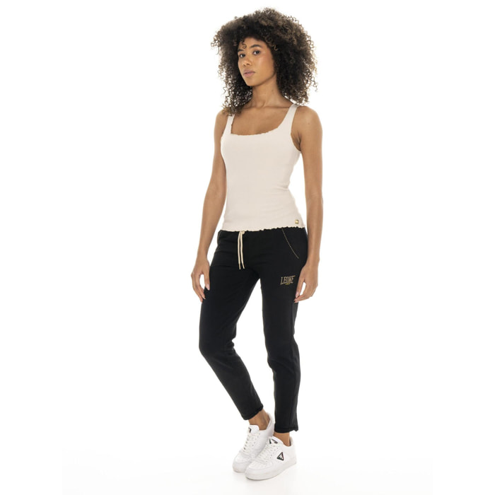 Camiseta de tirantes mujer Leone Chic Gold canalé elástico