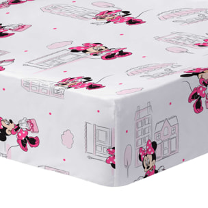 Drap-housse imprimé 100% coton, DISNEY HOME MINNIE SHOPPING
