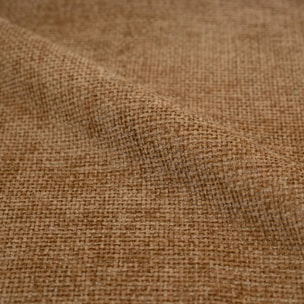 Lot de 2 chaises en tissu caramel et pieds en métal noir - Amaya