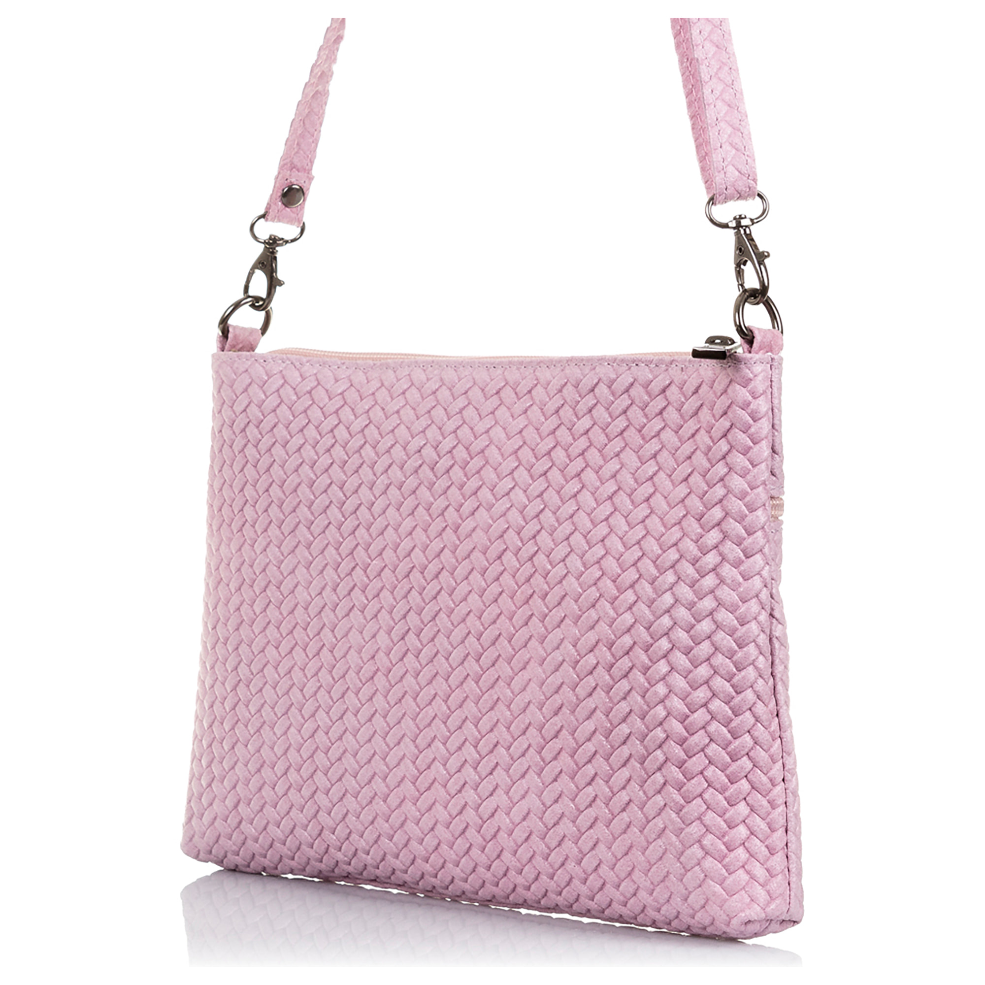 Oderzo Borsa a tracolla Donna.Pelle autentica Camoscio Inciso Spiga