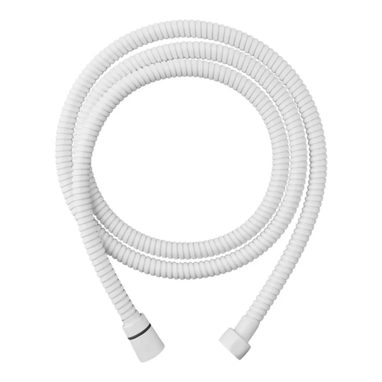 Flexible de douche inox NÉO 1,80 m – Anti-torsion – Connexion universelle F 1/2 – Certification ACS – Blanc Ø 14 mm