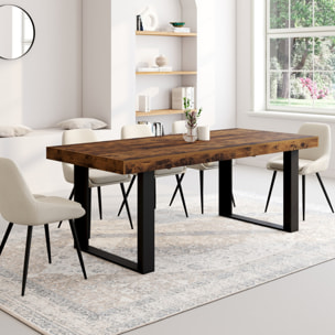 Table à manger extensible Brixton effet bois vieilli 200-300cm