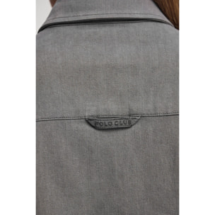 Camisa vaquera gris de corte relajado