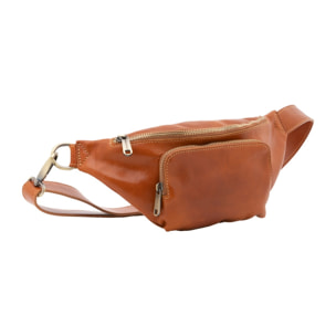 Marsupio da uomo in vera pelle - Modello False - 100% pelle - 30.0 x 15.0 x 8.5 cm