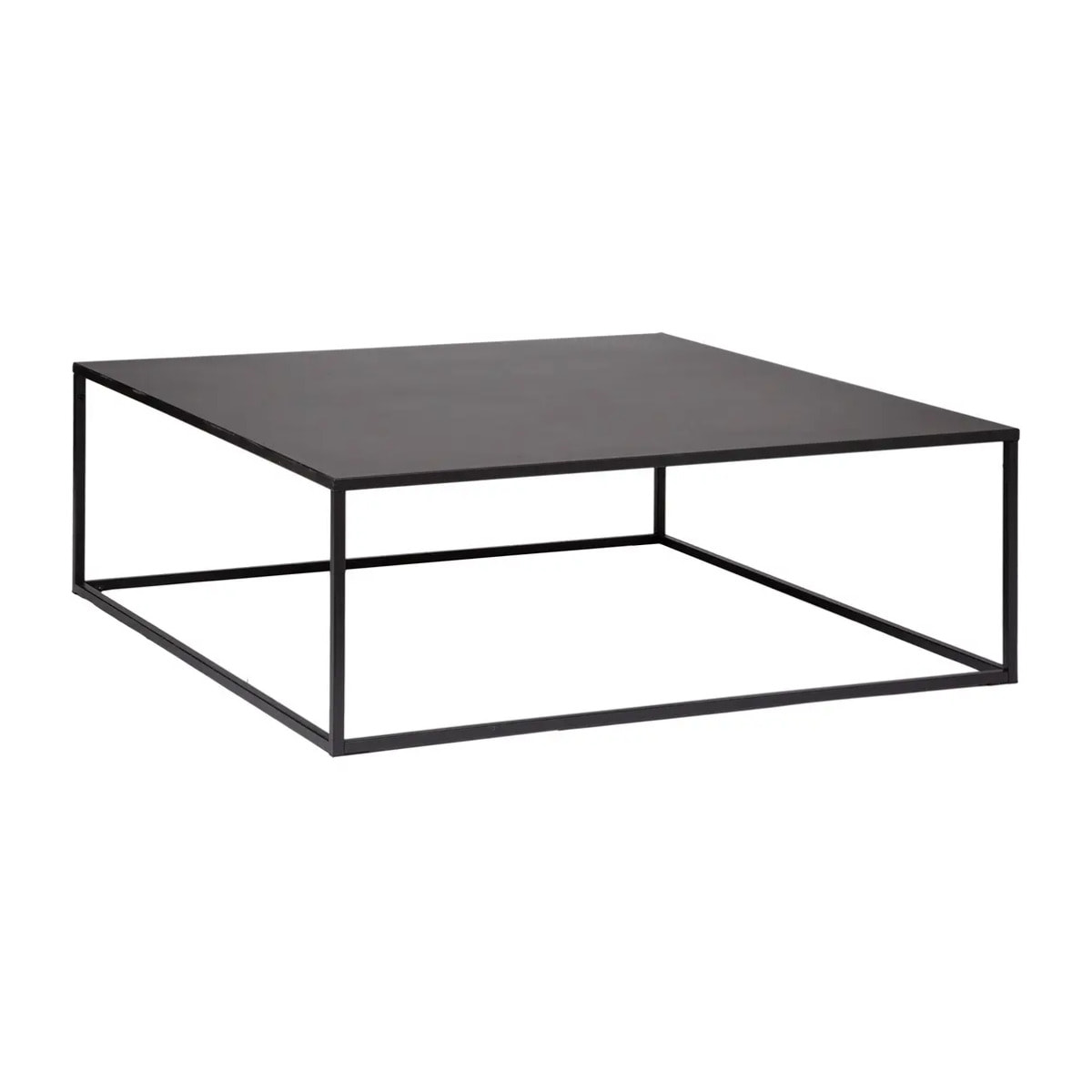Table basse "Gota" métal noir 100x100cm