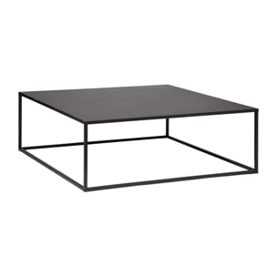 Table basse "Gota" métal noir 100x100cm