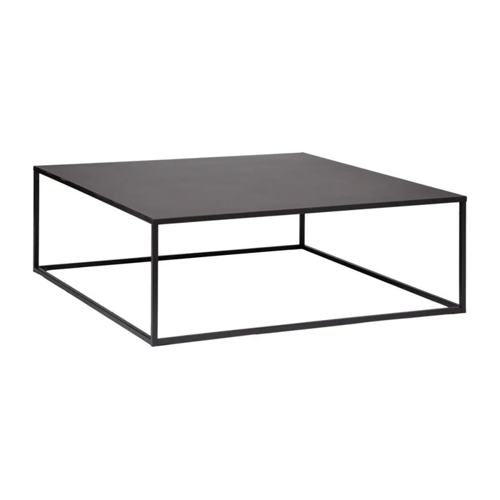 Table basse "Gota" métal noir 100x100cm