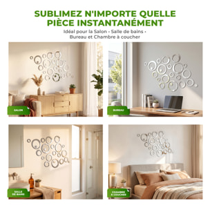 Sticker miroir Anneaux designs