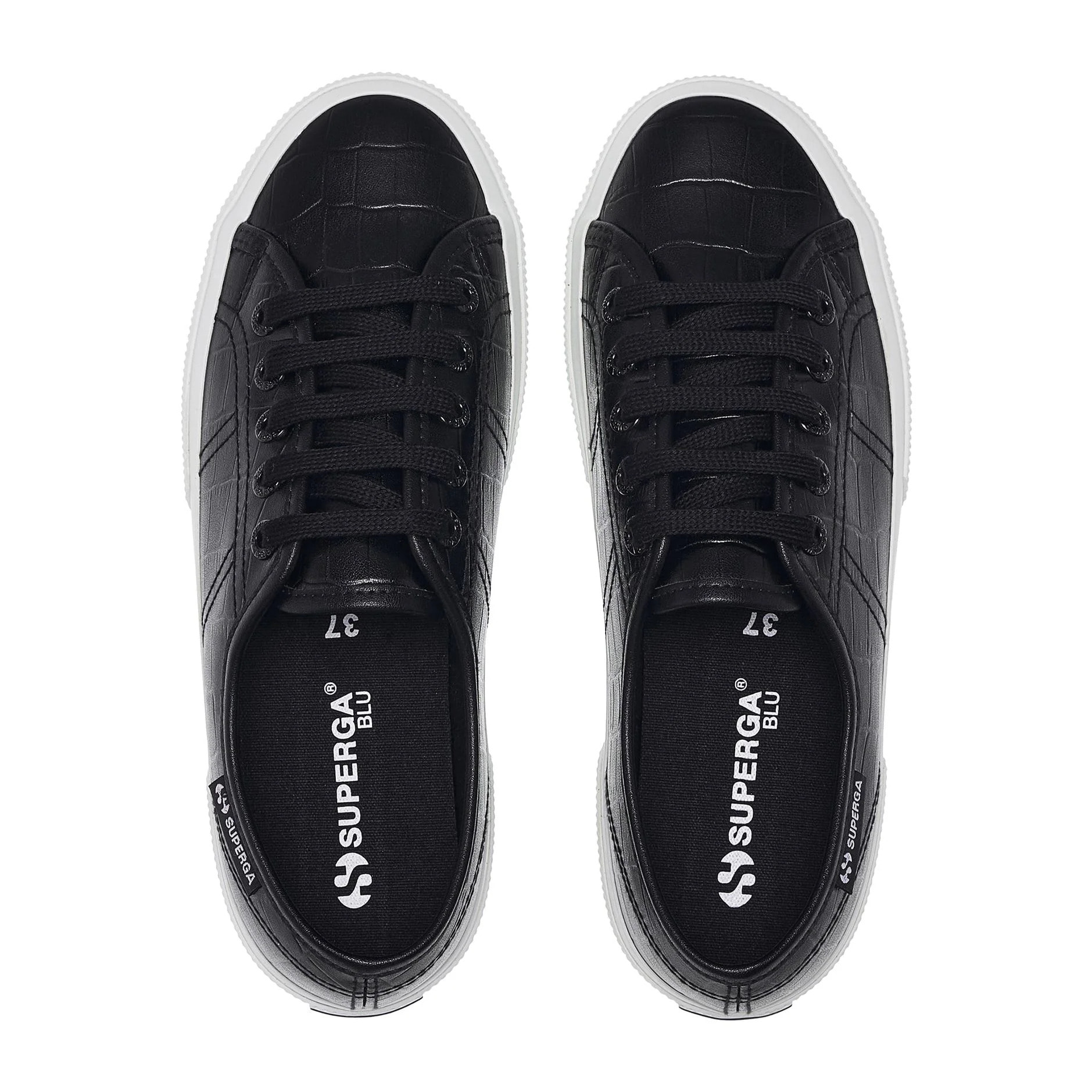 Superga - Donna Nero - 3750 Kaiman Synthetic Material Leggera