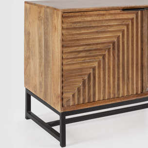 Meuble TV 4 portes en bois de manguier - TAO