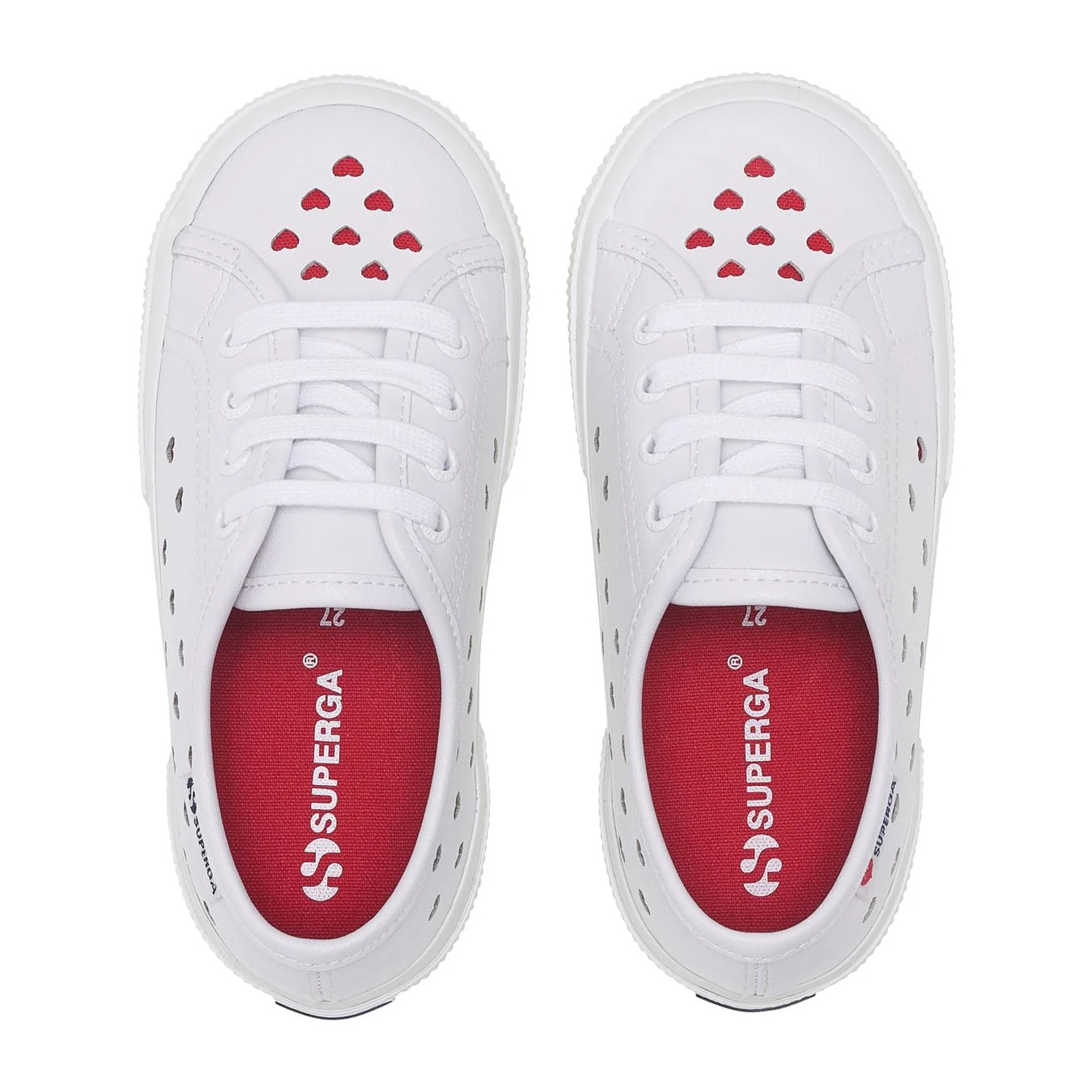 Superga - Niña Blanco - 3750 KIDS HEARTS VEGAN MATERIAL LEGGERA