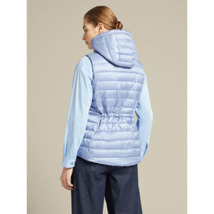 Elena Mirò - Gilet trapuntato nylon riciclato - Azzurro