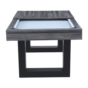 Table multi-jeux 3 en 1 billard et ping pong en bois gris ARIES