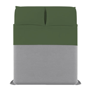 COMPLETO LETTO ELEGANT MADE IN ITALY MICROFIBRA - VERDE SCURO MATRIMONIALE