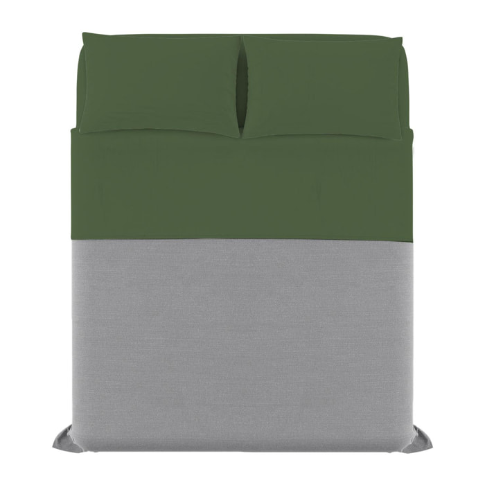 COMPLETO LETTO ELEGANT MADE IN ITALY MICROFIBRA - VERDE SCURO MATRIMONIALE