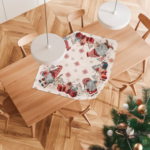 CENTROTAVOLA NATALIZIO JACQUARD GNOMI CLASSICI