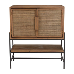 SIXTINE - Buffet 2 portes en bois de teck recyclé