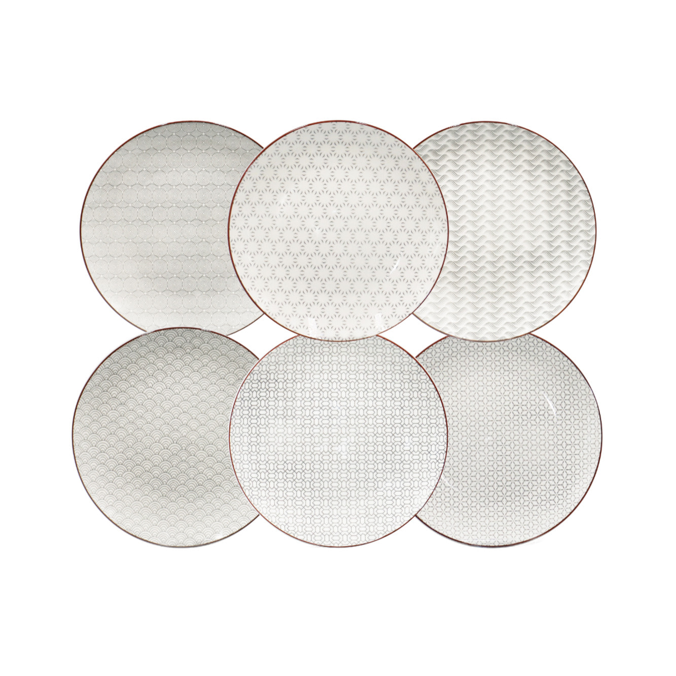 Lot de 6 petites assiettes à dessert, SLOW