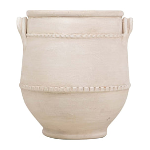 Florero Ceramica Beige 35x35x43 Cm