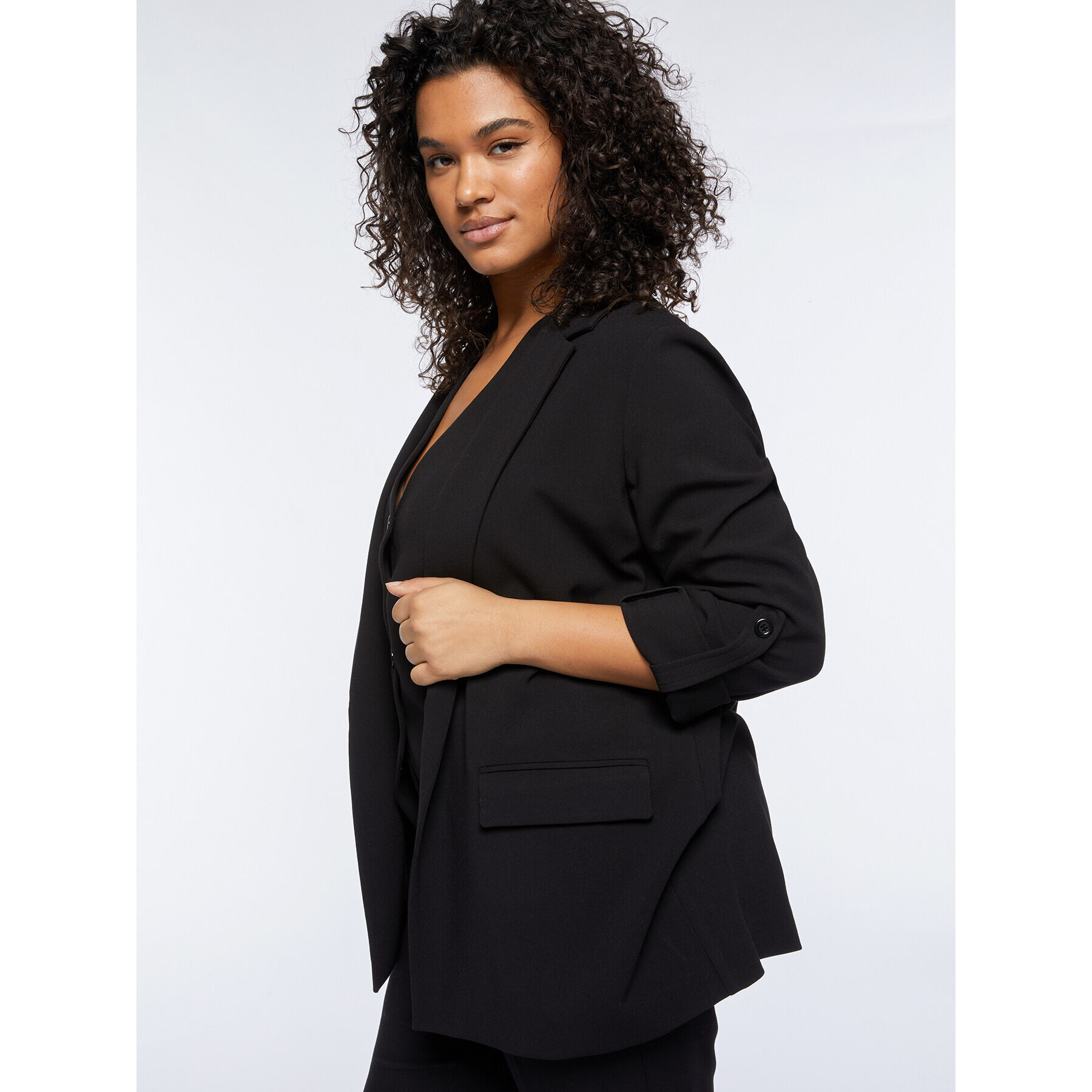 Fiorella Rubino - Blazer aperto davanti - Nero