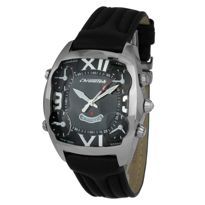 Reloj Chronotech CT7677M-02 Hombre Analogico Cuarzo con Correa de Piel