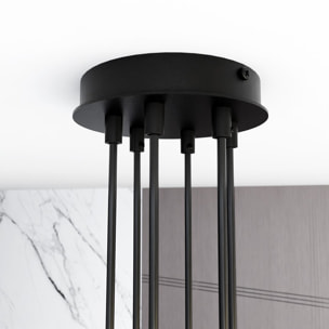 Lampada a sospensione Modus in acciaio verniciato nero
