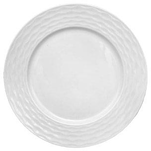 Service de table Paloma 12 pièce(s) blanc D27,2xH2,2cm