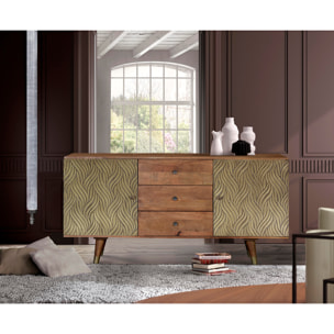 Aparador de Madera de Mango Estilo Retro Moderno