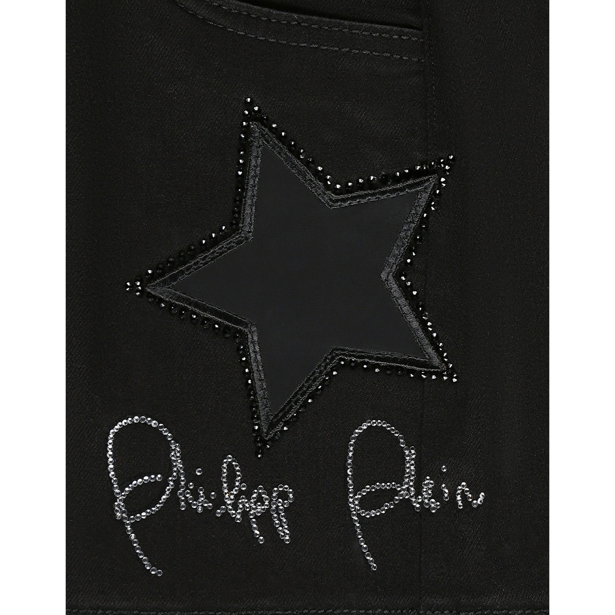 PHILIPP PLEIN Denim Skirt Signature