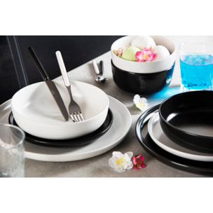 Lot de 6 bols Excelsa Nordic, céramique, blanc et noir
