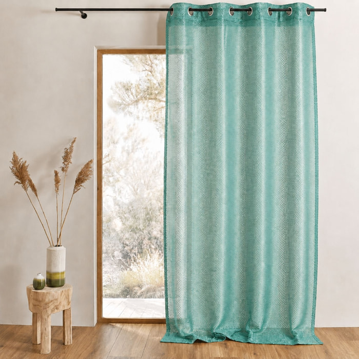 Voilage en organza fantaisie  - Effet 'résille' - Vert