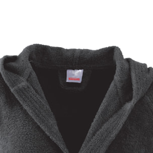 Bassetti Morbido Accappatoio 360 gr con Cappuccio 100% Cotone Uomo Donna Spugna Taglie Forti - ITALY Designed - Collezione VIVIAN - FUMO FA