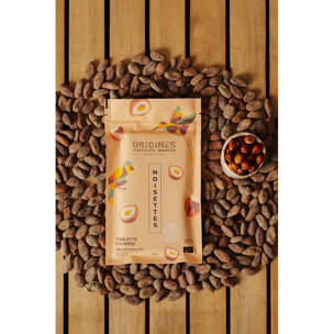 Tablette fourrée chocolat noisettes - Bean To Bar - 120g Bio