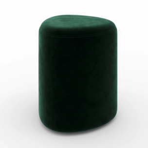 Pouf en velours vert - Emmy