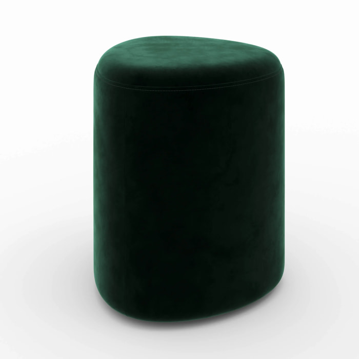 Pouf en velours vert - Emmy
