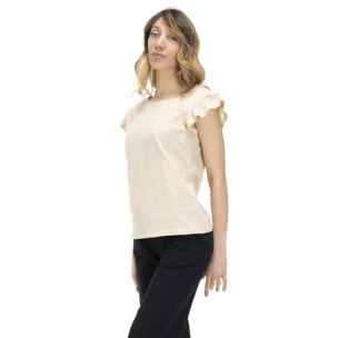 T-Shirt da donna rouches Earth Tones