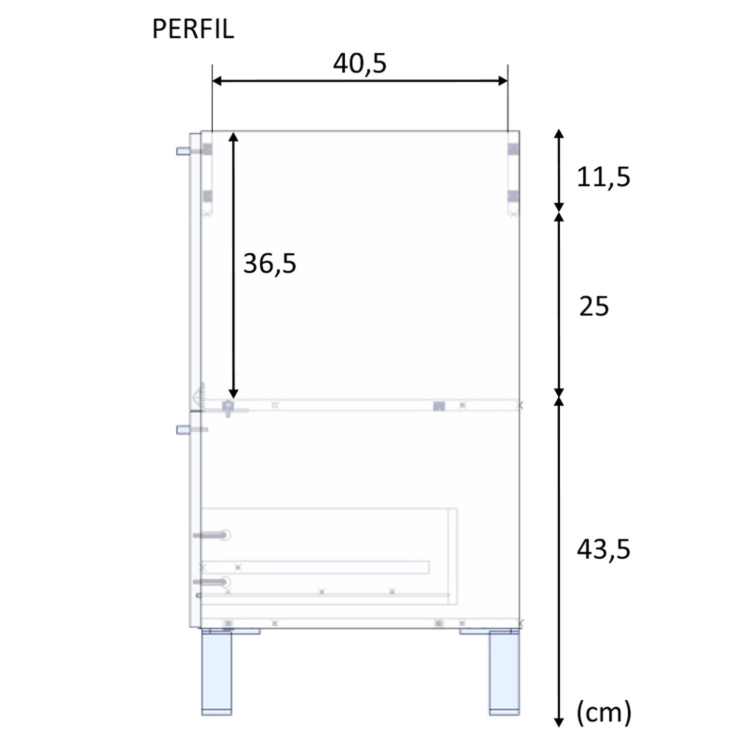 Mueble baño luis 1p1c 80cm gris ceniza con espejo, sin lavabo