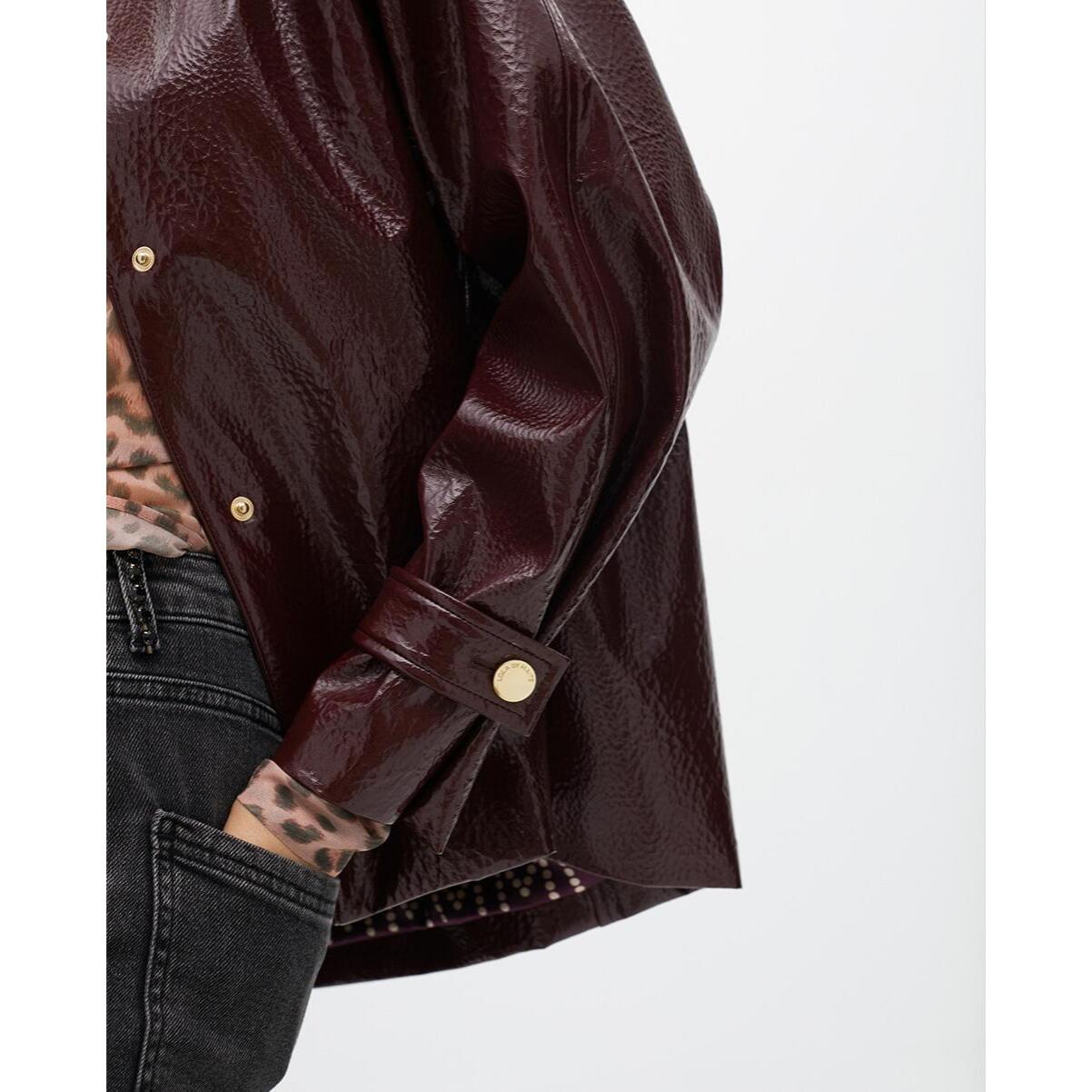 Giacca Dritta Effetto Vernice