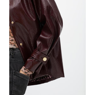 Giacca Dritta Effetto Vernice